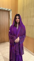 عباية حرير بنفسجي سدو