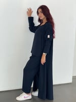 طقم عباية طويله وبنطلون كحلي