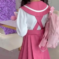 مريول مدرسي لون وردي ابتدائي