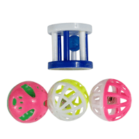 لعبة دحرجة الكرات والاسطوانة والأجراس ألوان متنوعة