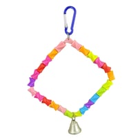 لعبة طيور مرجيحة طيور - تعليقة مع جرس للبغاوات الص...