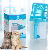 سكوب حاوية فضلات القطط مجرفة رمل مع اكياس بلاستيك