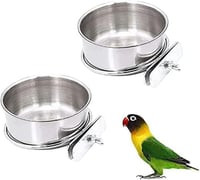 ماكليه معلف ستيل بحامل مأكلية طيور ببغاوات امنه وص...