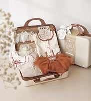 شنطة ملابس المواليد براون