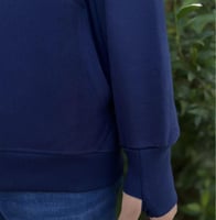 بلوفر كحلي اوفر سايز حسب الطلب