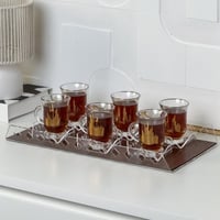 صينية شاي و 6 قواعد و6 ملاعق