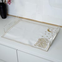 مفرش قماش - مبارك عليكم الشهر