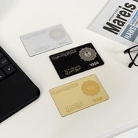 3 كروت بطائق بنكية اسود فضي ذهبي