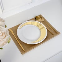 هلال تقديم صحون | ذهبي