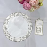 مفارش صحون وملاعق - 6 قطع