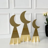 3 هلالات رمضانية ذهبي