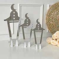 ديكور رمضاني 3 قطع فضي