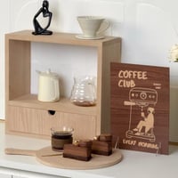 مجموعة ركن القهوة خشبي 3 قطع