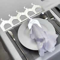 6 مسكات مناديل - مفارش فضي