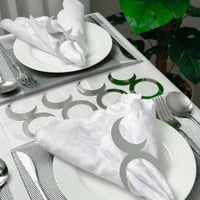 6 مسكات مناديل فضي