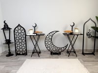طاولتين خدمة + ديكورات رمضانية 6 قطع