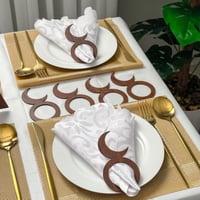 6 مسكات مناديل بني