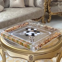 طاولة كيرم و صينية اكريليك