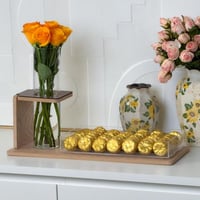 صينية تقديم فاخرة + فازة