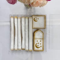 بوكس مفارش صحون وملاعق وكاسات - 6 قطع