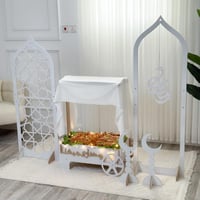 عربة صينية+ ديكورات رمضانية فاخرة