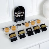 مجموعة ضيافة 5 استاندات و 5 قواعد كاسات و عبارة رم...