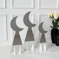 3 هلالات رمضانية فضي