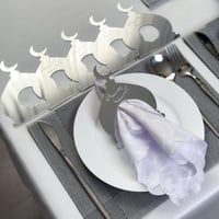 6 مسكات مناديل - مفارش فضي