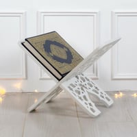 ركن صلاة 12 قطعة مع منظم سجاد - ابيض