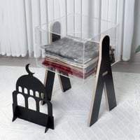 منظم سجاد + ساتر صلاة أسود