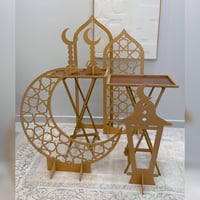 طاولتين خدمة + ديكورات رمضانية 6 قطع