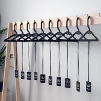 معلاق ملابس (أسود) 10 قطع