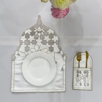 مفارش صحون وملاعق - 6 قطع