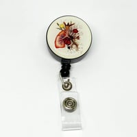 Flowered Lung Badge Holder