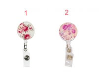 Painted Flower Badge Holders