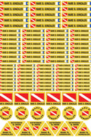 ملصق لمعدات الغوص