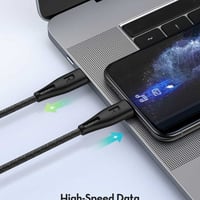كيبل ايفون PD الشحن السريع Lightning to USB-C قماش...