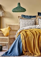 طقم مفارش مزدوج Maryam Petrol مع بطانية شتوية