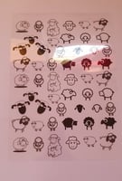 خروف العيد اسود شفاف 3 سم تقريبا