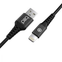 سلك ايفون 120 سم جلد أسود ماركة بود bod