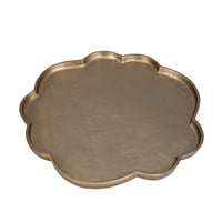 طبق زينة ذهبي فاخر Flower حجم كبير