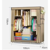 دولاب ملابس لتخزين وتنظيم الملابس خزانة ملابس بني...