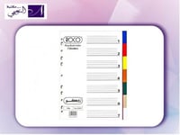 فواصل فهرسة للملفات مرقمة A4 من 1-7 بألوان متنوعة...