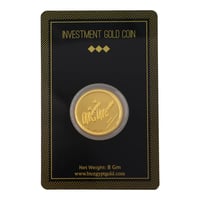 جنيه ذهب ميني ماوس عيار 24 بي تي سي بوزن 8 غرام