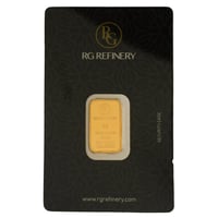 سبيكة ذهب آر جي عيار 24 بوزن 5 غرام