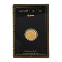 جنيه ذهب ميكي ماوس عيار 24 بي تي سي بوزن 2 غرام