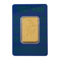 سبيكة ذهب عيار 24 وردة بن طاير بوزن 31.1 غرام