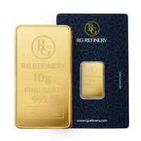 سبيكة ذهب آر جي ذهب عيار 24 بوزن 10 غرام