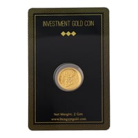 جنيه ذهب بطوط عيار 24 بي تي سي بوزن 2 غرام