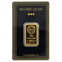 سبيكة ذهب بي تي سي عيار 24 بوزن 20 غرام